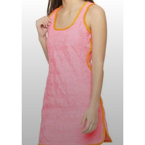 Juicy by Juicy Couture Terry Cloth Mini Dress Pink Orange Size Medium - Picture 1 of 8